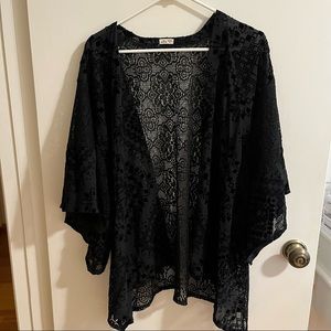 NWOT black Hollister one size lace kimono